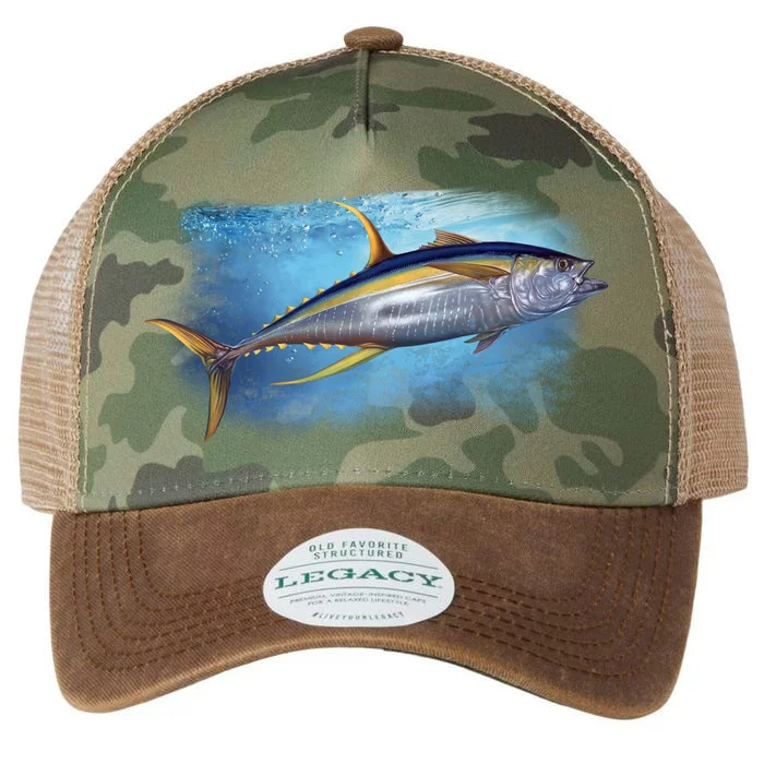 Yellowfin Tuna Swimming Legacy Tie Dye Trucker Hat