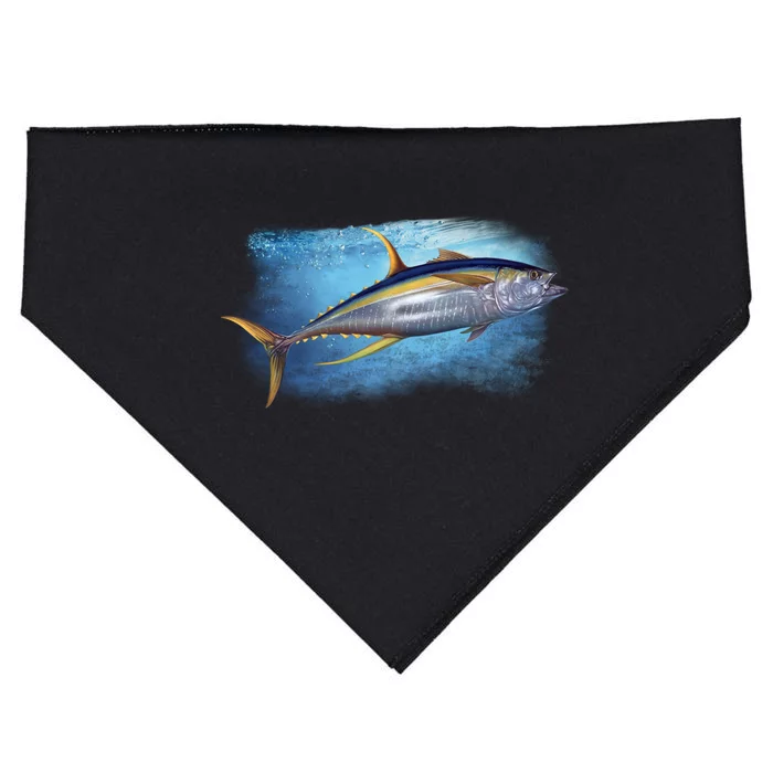 Yellowfin Tuna Swimming USA-Made Doggie Bandana