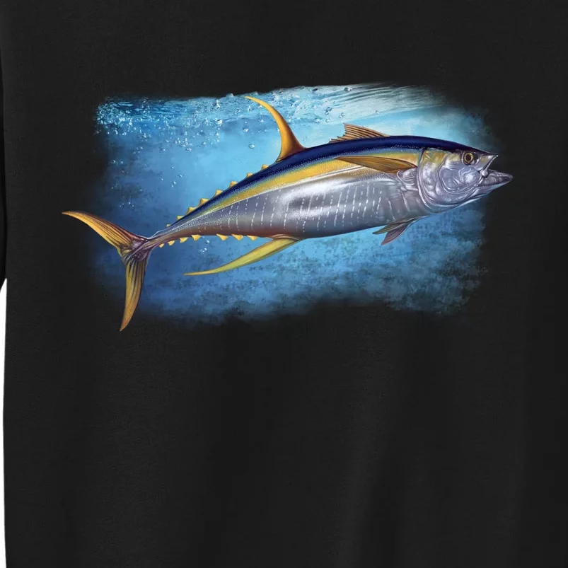 Yellowfin Tuna Swimming Tall Sweatshirt