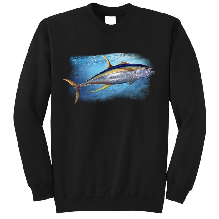 Yellowfin Tuna Swimming Tall Sweatshirt