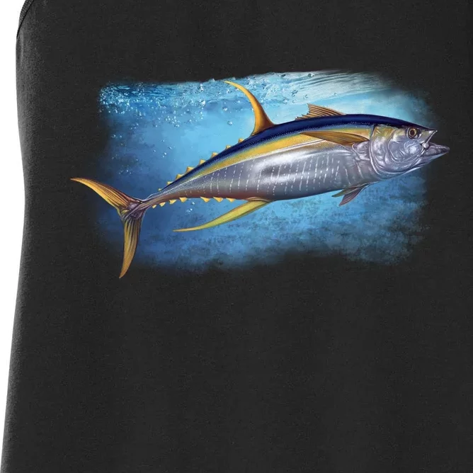 Yellowfin Tuna Swimming Women's Racerback Tank