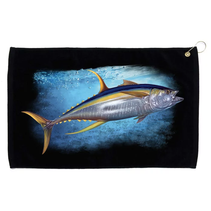 Yellowfin Tuna Swimming Grommeted Golf Towel