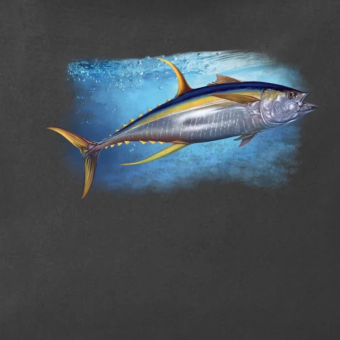 Yellowfin Tuna Swimming Zip Tote Bag