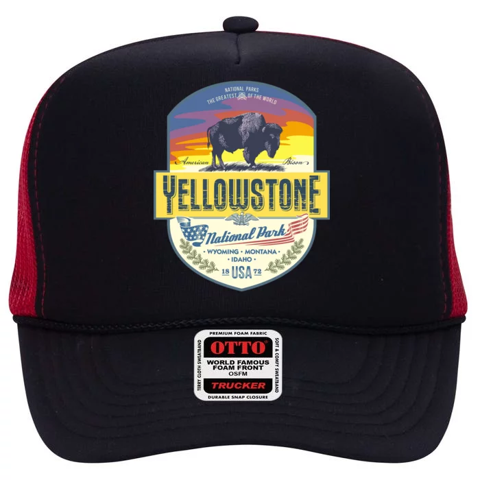 Yellowstone National Park High Crown Mesh Trucker Hat