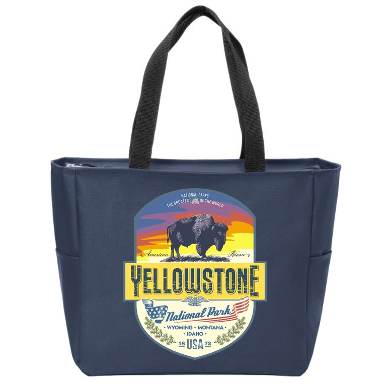 Yellowstone National Park Zip Tote Bag