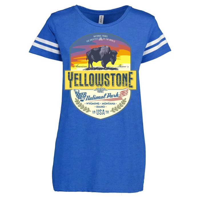 Yellowstone National Park Enza Ladies Jersey Football T-Shirt