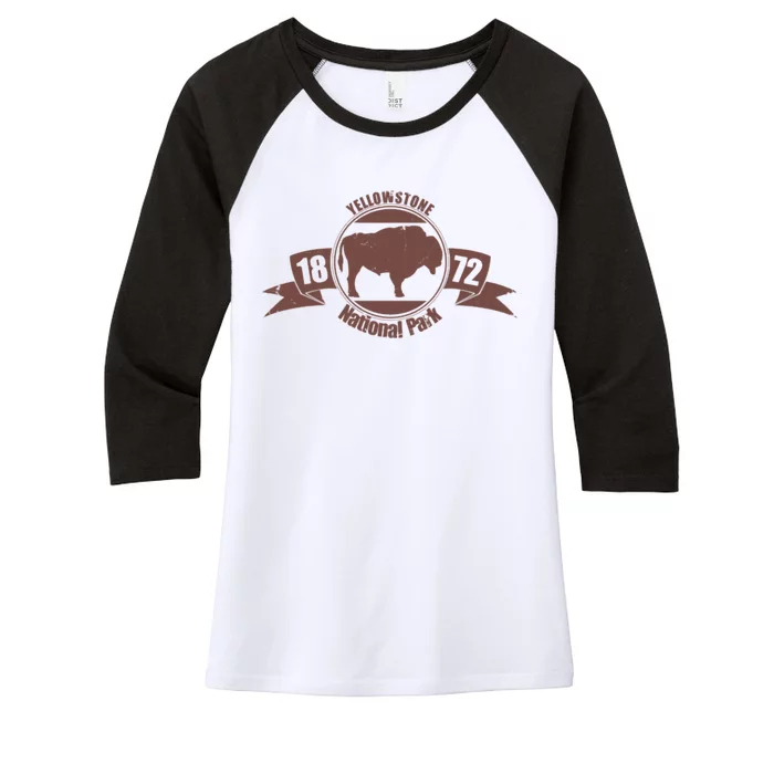 Yellowstone National Park 1872 Women's Tri-Blend 3/4-Sleeve Raglan Shirt