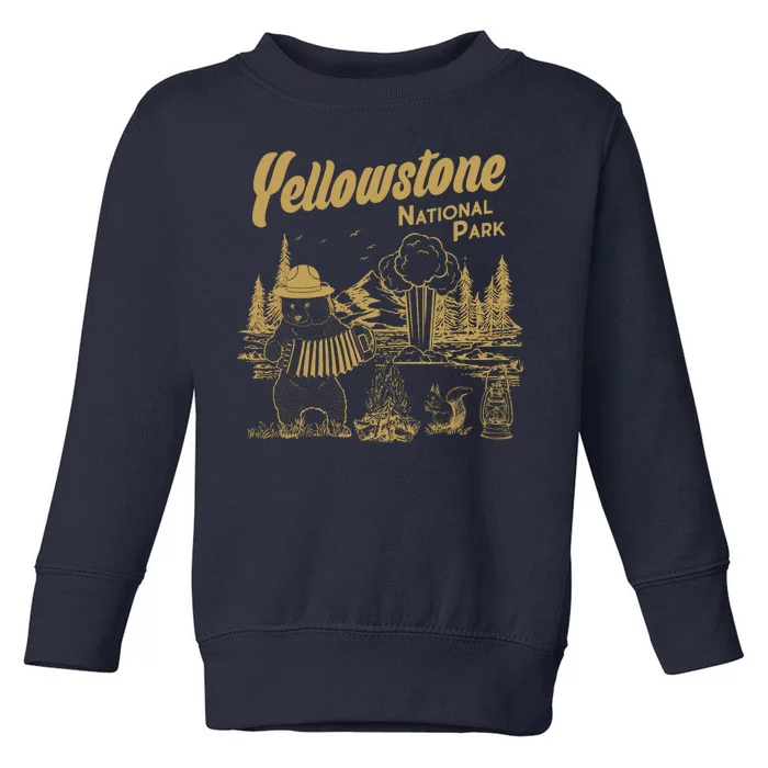 Yellowstone National Park Accordion Park Ranger Bear Toddler Sweatshirt