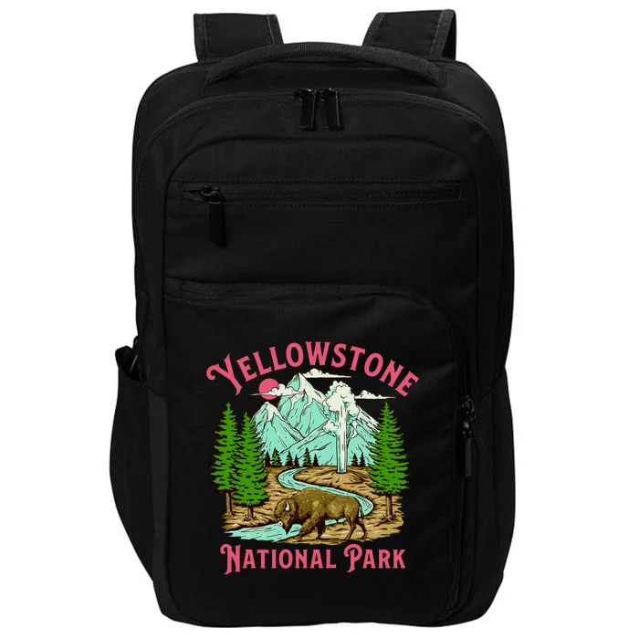 Yellowstone National Park Illustration Impact Tech Backpack