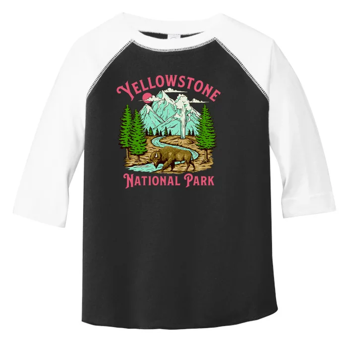 Yellowstone National Park Illustration Toddler Fine Jersey T-Shirt