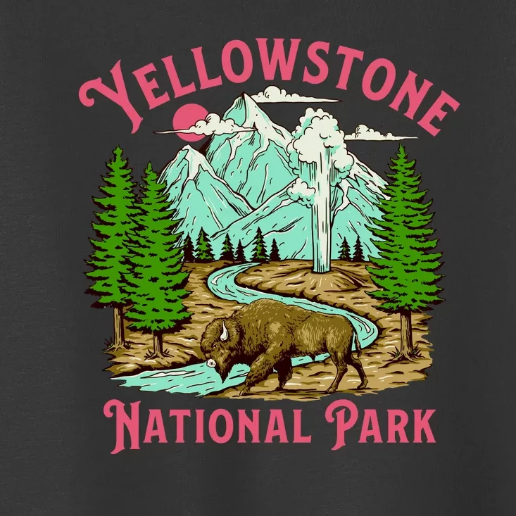 Yellowstone National Park Illustration Toddler T-Shirt