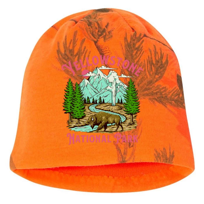 Yellowstone National Park Illustration Kati - Camo Knit Beanie