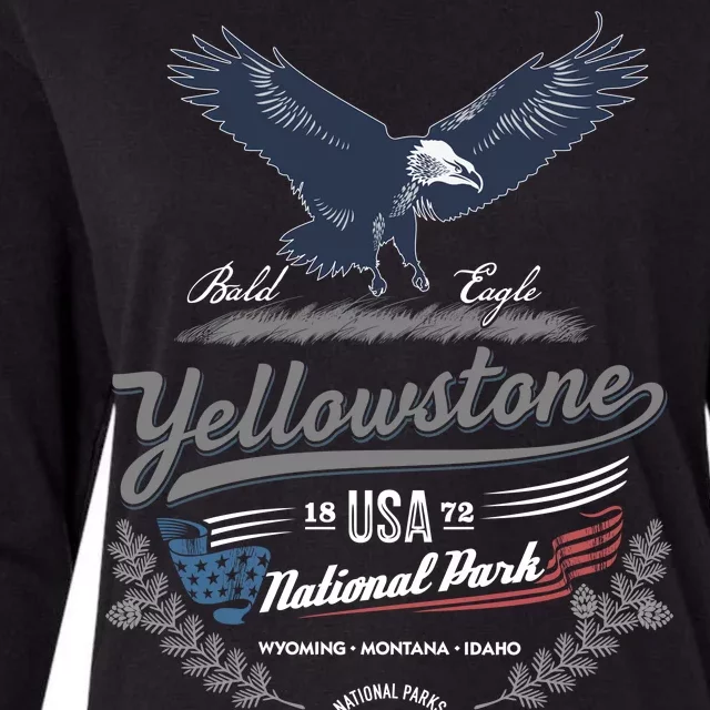 Yellowstone National Park USA 1872 Greatest Park of the World Womens Cotton Relaxed Long Sleeve T-Shirt