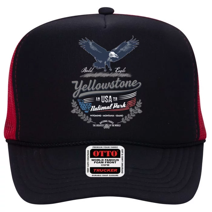 Yellowstone National Park USA 1872 Greatest Park of the World High Crown Mesh Trucker Hat