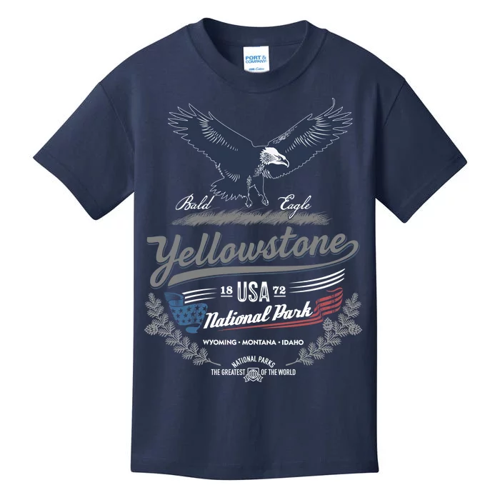 Yellowstone National Park USA 1872 Greatest Park of the World Kids T-Shirt