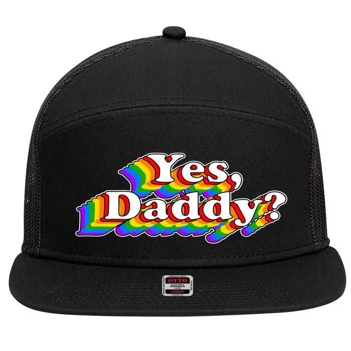 Yes Daddy Retro Naughty Daddy's Girl 7 Panel Mesh Trucker Snapback Hat