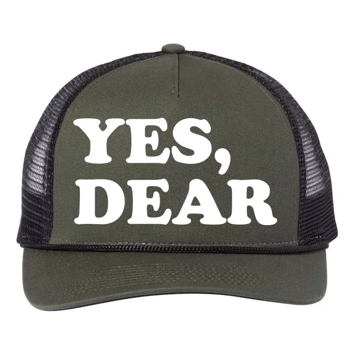 Yes Dear Funny Husband And Wife Retro Rope Trucker Hat Cap