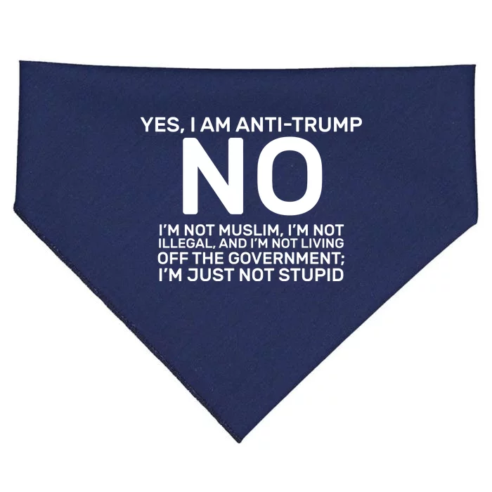 Yes I Am Anti Trump USA-Made Doggie Bandana