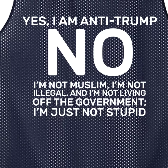 Yes I Am Anti Trump Mesh Reversible Basketball Jersey Tank