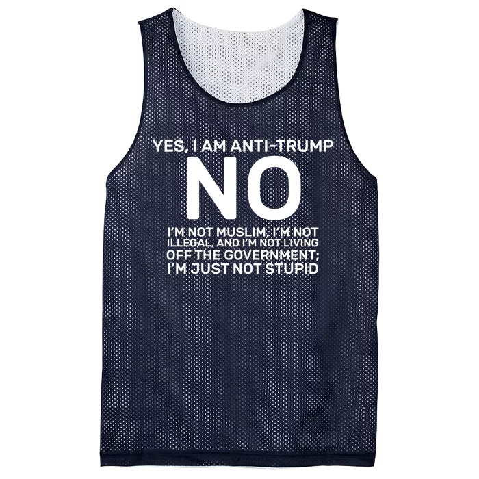 Yes I Am Anti Trump Mesh Reversible Basketball Jersey Tank