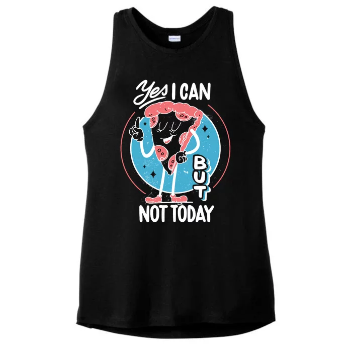 Yes I Can But Not Today Pizza Ladies Tri-Blend Wicking Tank