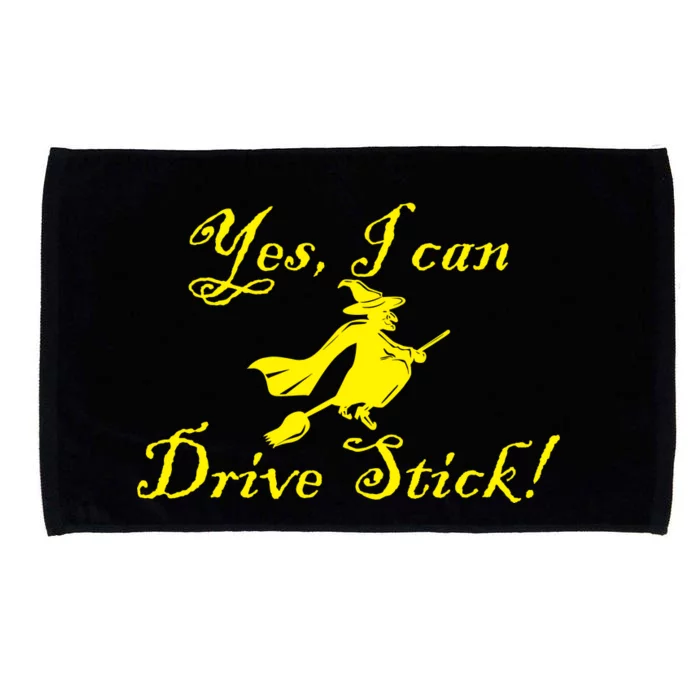 Yes I Can Drive Stick Funny Witch Microfiber Hand Towel