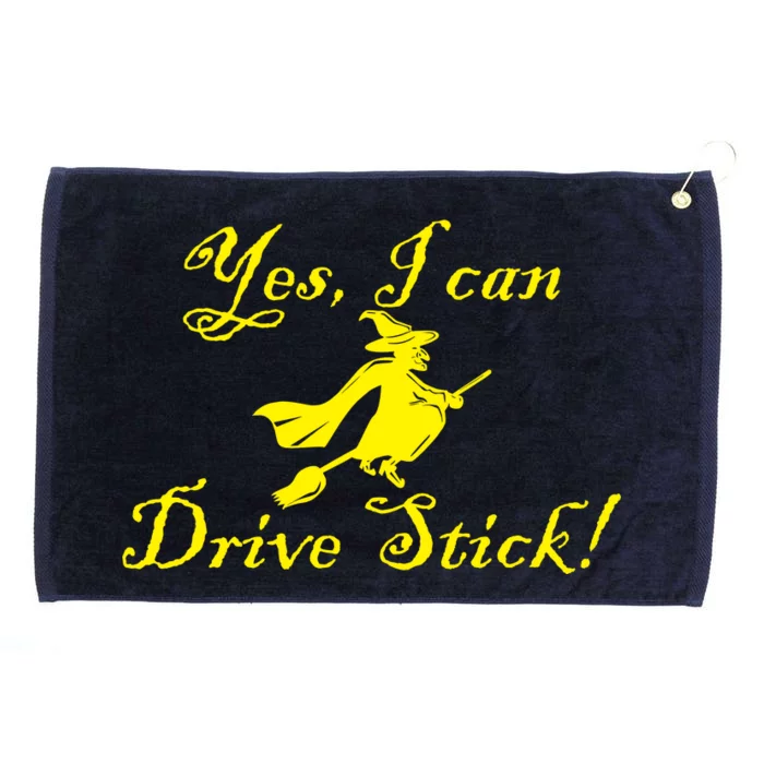 Yes I Can Drive Stick Funny Witch Grommeted Golf Towel