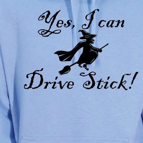 Yes I Can Drive Stick Funny Witch Unisex Surf Hoodie