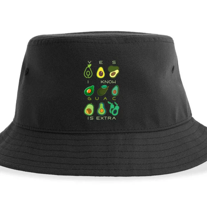 Yes I Know Guac Is Extra Sustainable Bucket Hat