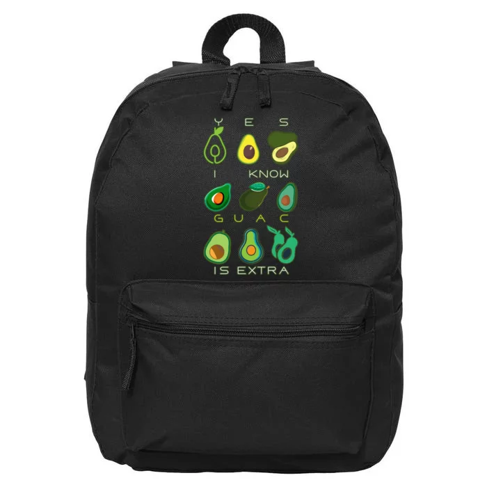 Yes I Know Guac Is Extra 16 in Basic Backpack