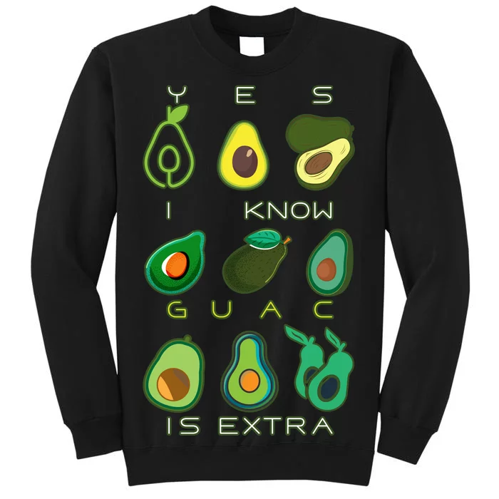 Yes I Know Guac Is Extra Tall Sweatshirt