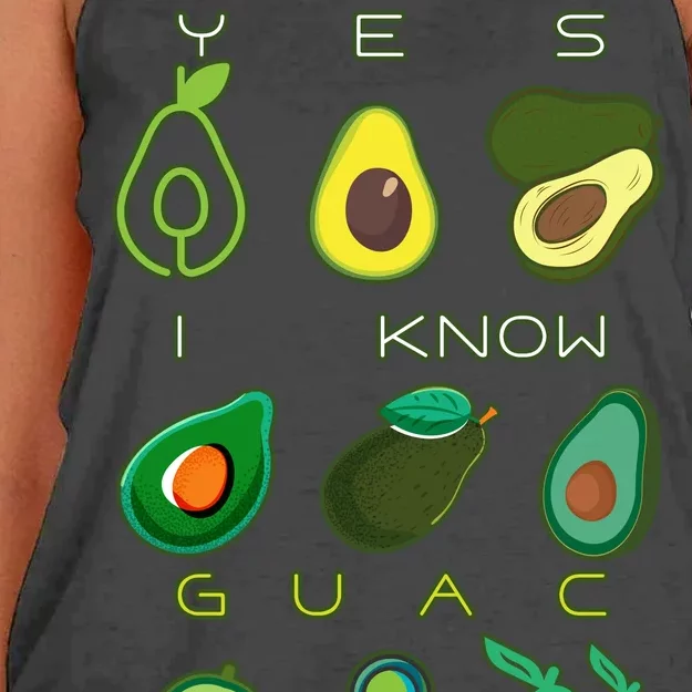 Yes I Know Guac Is Extra Women's Knotted Racerback Tank