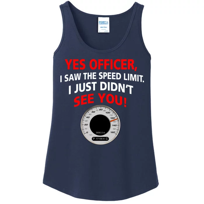 Yes I Seen The Speed Limit Officer Ladies Essential Tank