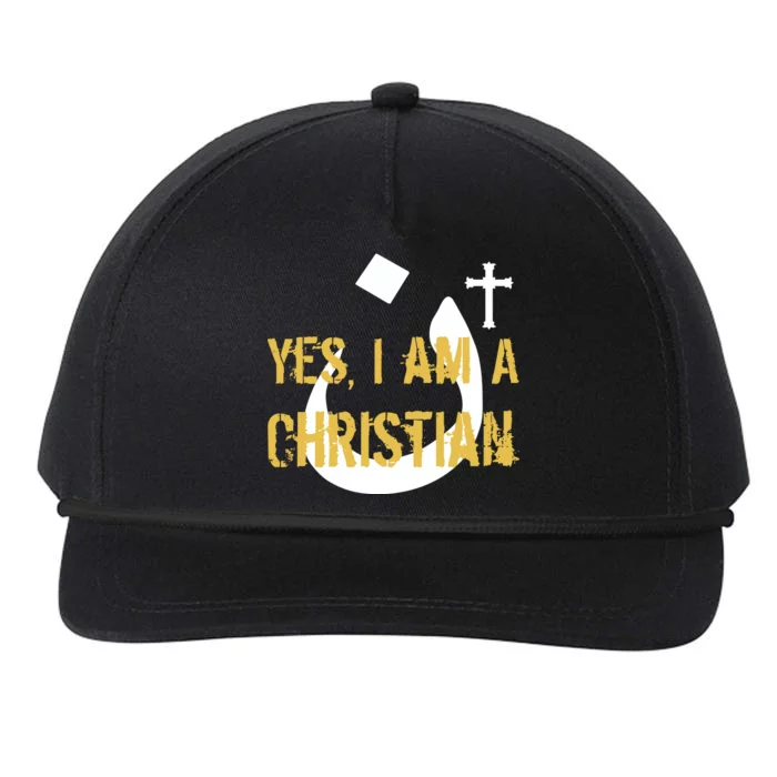 Yes I'm A Nasarani (Christian) Arabic Letter N Snapback Five-Panel Rope Hat