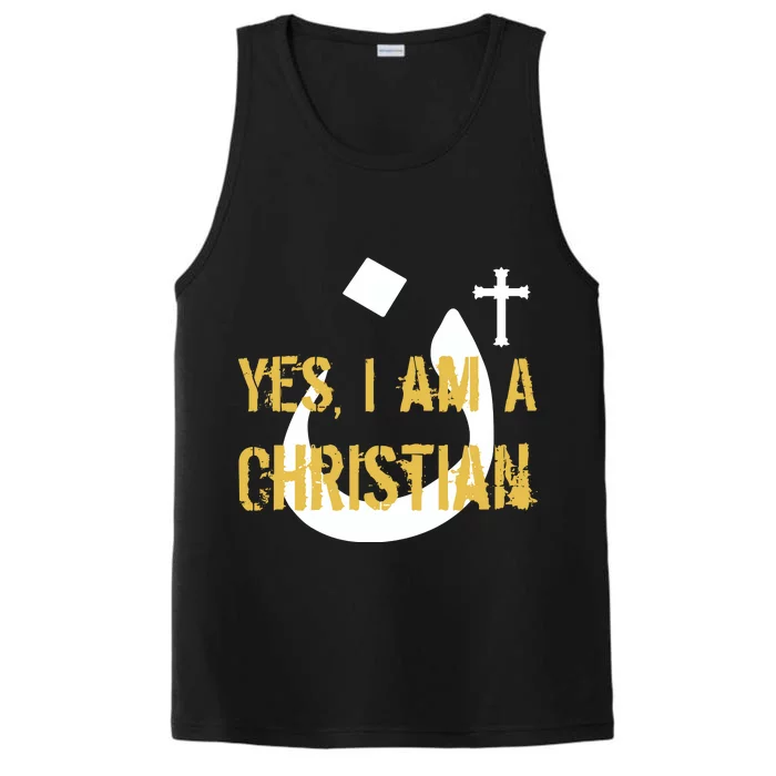 Yes I'm A Nasarani (Christian) Arabic Letter N Performance Tank