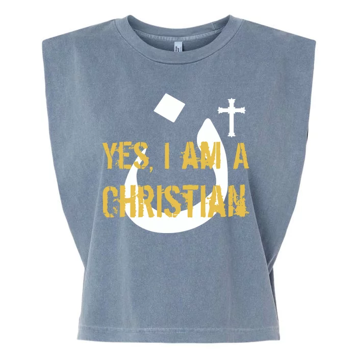 Yes I'm A Nasarani (Christian) Arabic Letter N Garment-Dyed Women's Muscle Tee