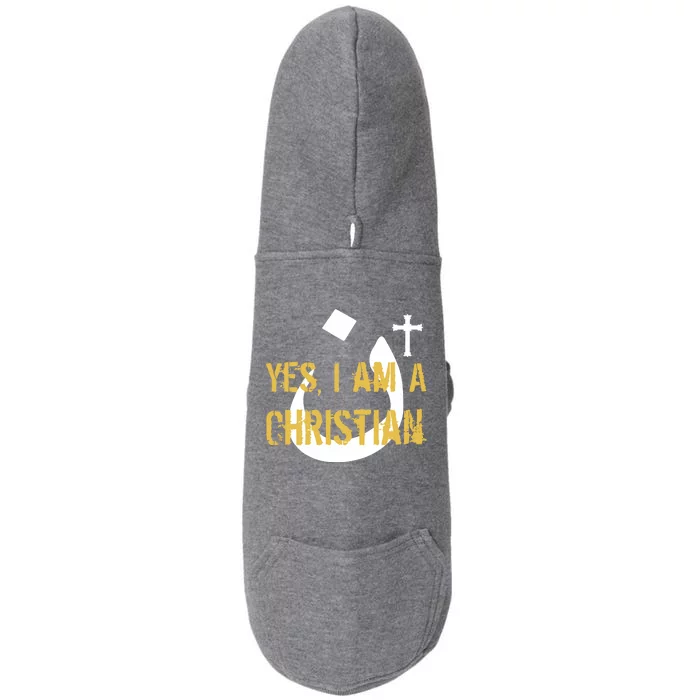 Yes I'm A Nasarani (Christian) Arabic Letter N Doggie 3-End Fleece Hoodie