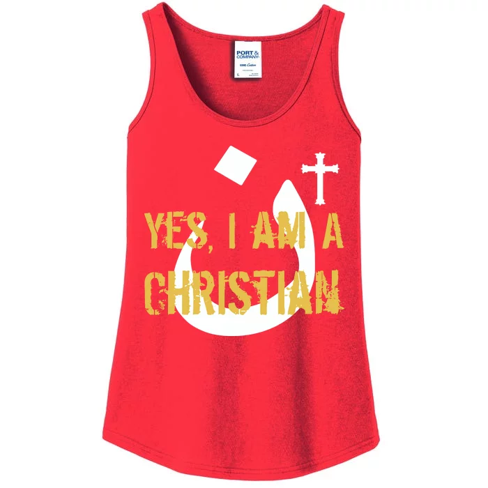 Yes I'm A Nasarani (Christian) Arabic Letter N Ladies Essential Tank