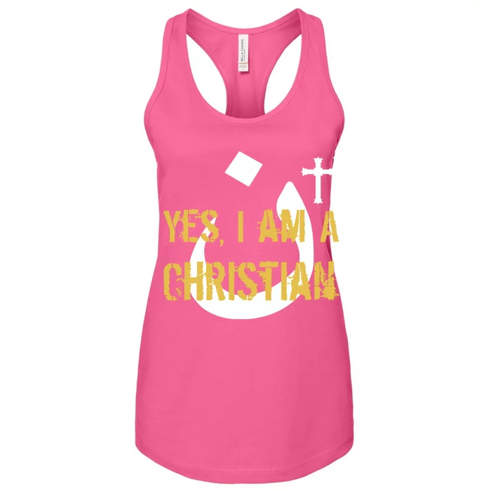 Yes I'm A Nasarani (Christian) Arabic Letter N Women's Racerback Tank