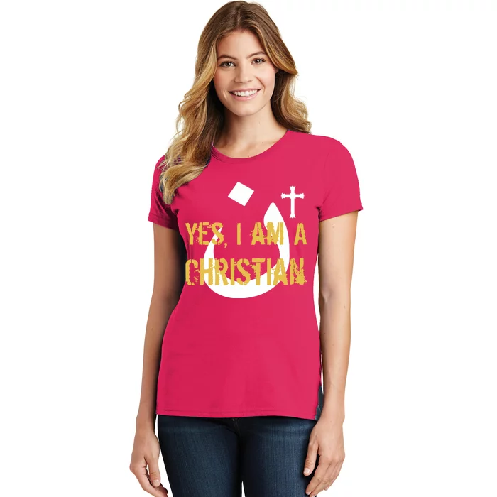 Yes I'm A Nasarani (Christian) Arabic Letter N Women's T-Shirt