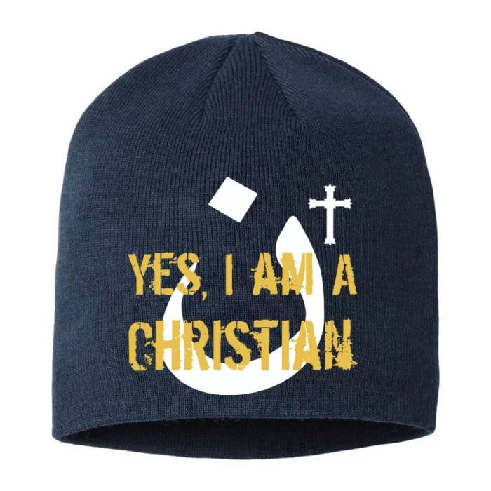 Yes I'm A Nasarani (Christian) Arabic Letter N 8 1/2in Sustainable Knit Beanie