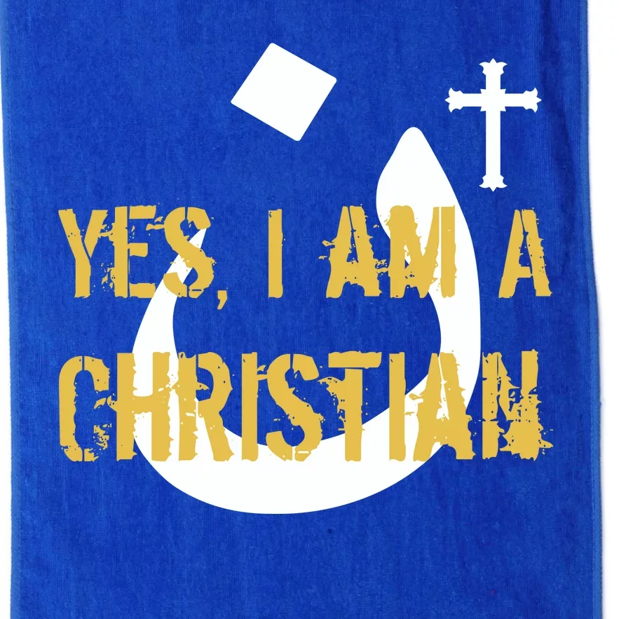 Yes I'm A Nasarani (Christian) Arabic Letter N Platinum Collection Golf Towel