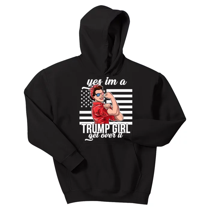 Yes I'm A Trump Girl Get Over It Kids Hoodie