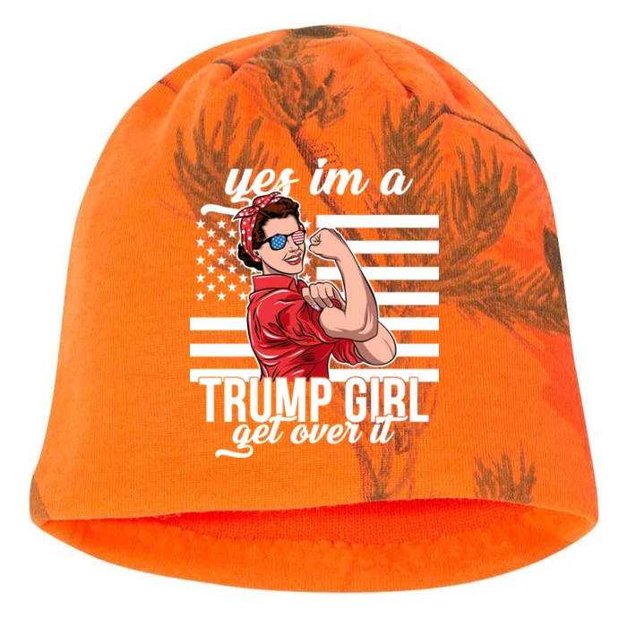 Yes I'm A Trump Girl Get Over It Kati - Camo Knit Beanie