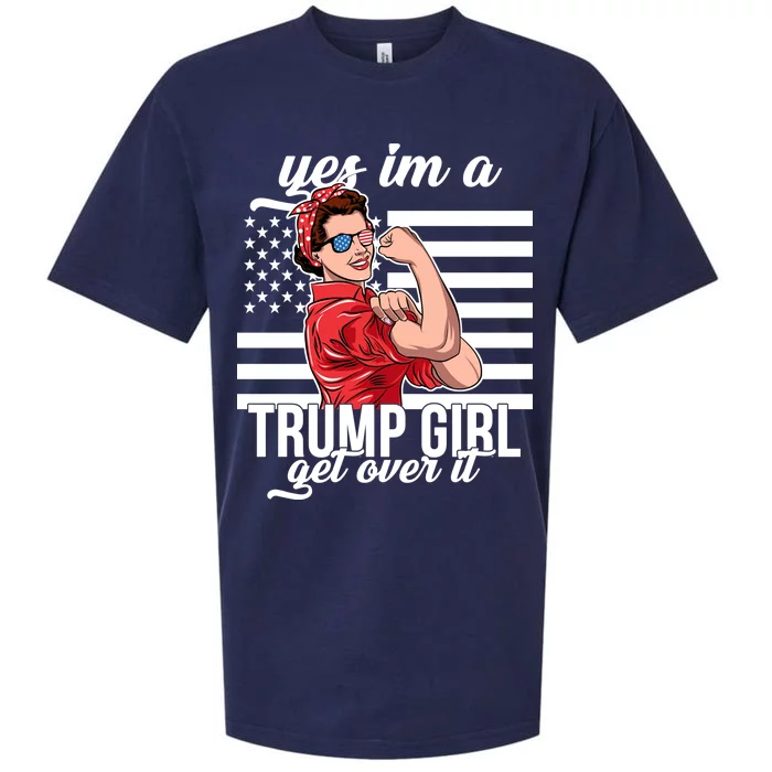 Yes I'm A Trump Girl Get Over It Sueded Cloud Jersey T-Shirt