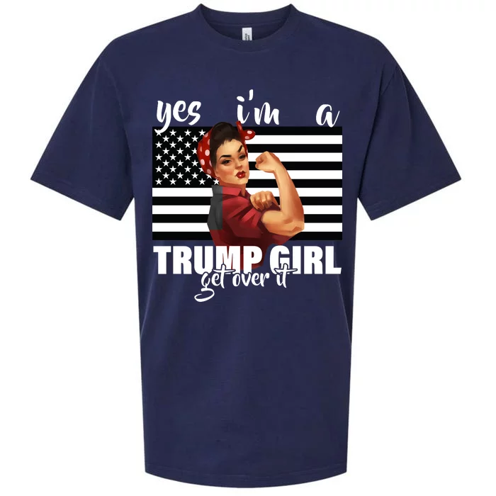 Yes I'm A Trump Girl Get Over It Funny Election Sueded Cloud Jersey T-Shirt