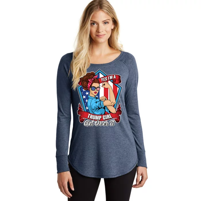 Yes I'm A Trump Girl Get Over It Pro Republican Women's Perfect Tri Tunic Long Sleeve Shirt