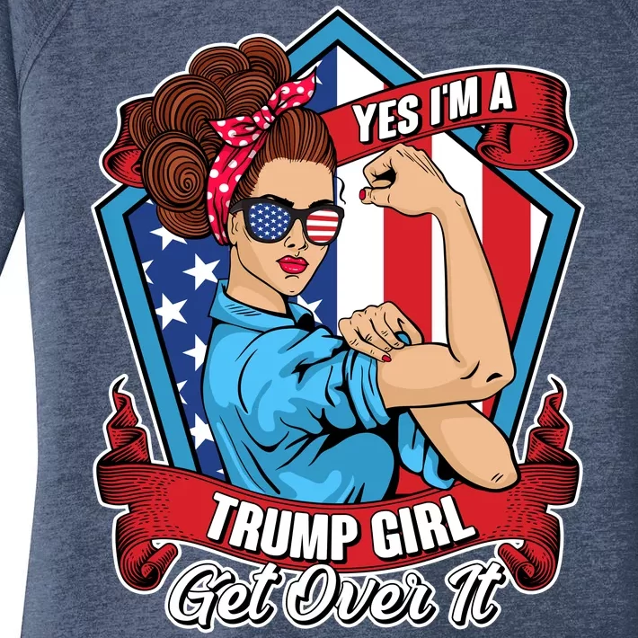 Yes I'm A Trump Girl Get Over It Pro Republican Women's Perfect Tri Tunic Long Sleeve Shirt