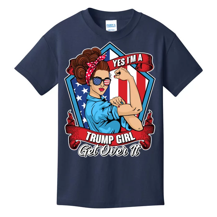 Yes I'm A Trump Girl Get Over It Pro Republican Kids T-Shirt