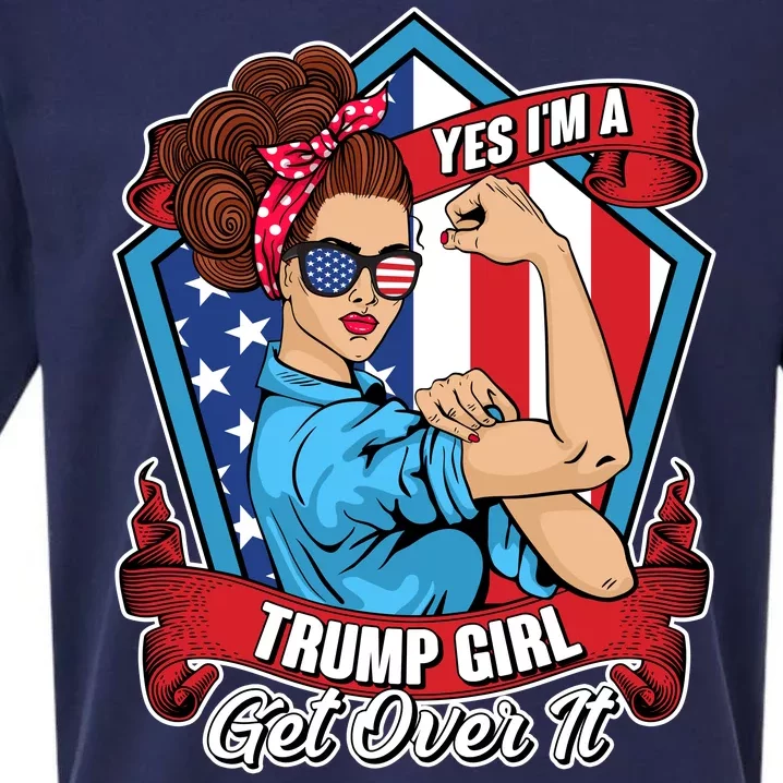 Yes I'm A Trump Girl Get Over It Pro Republican Sueded Cloud Jersey T-Shirt